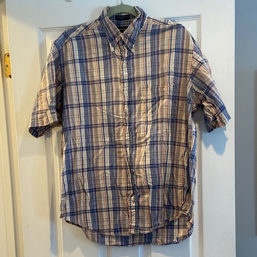Vintage madras shirt XL